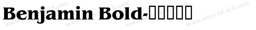 Benjamin Bold字体转换